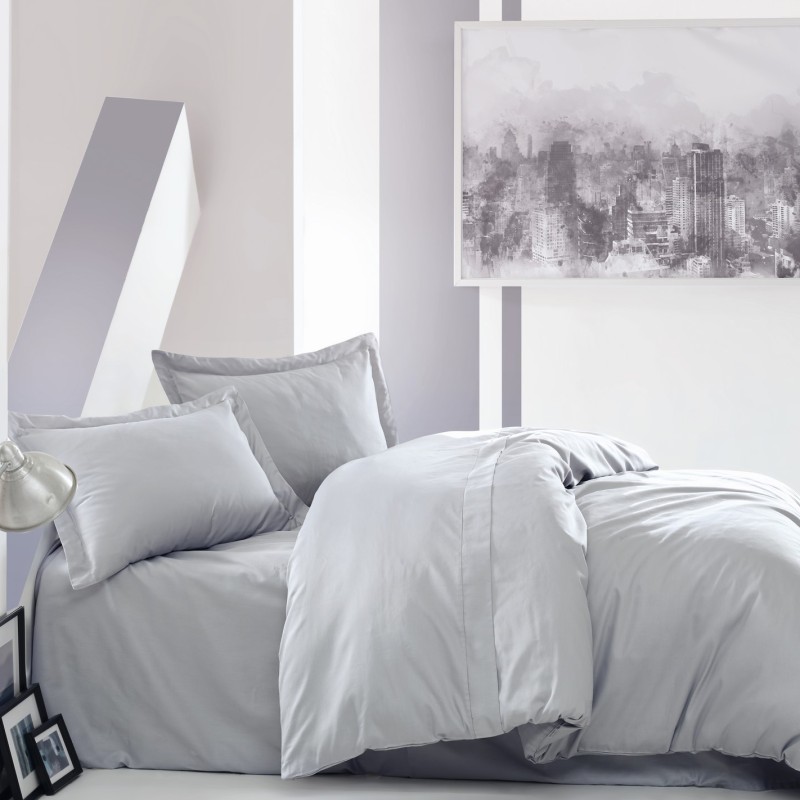 Cotton Box Elegant Saten Tek Kişilik Nevresim Takımı Gri