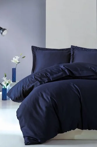 Cotton Box Elegant Saten Tek Kişilik Nevresim Takımı Lacivert Cotton Box Elegant Saten Tek Kişilik Nevresim Takımı Lacivert
