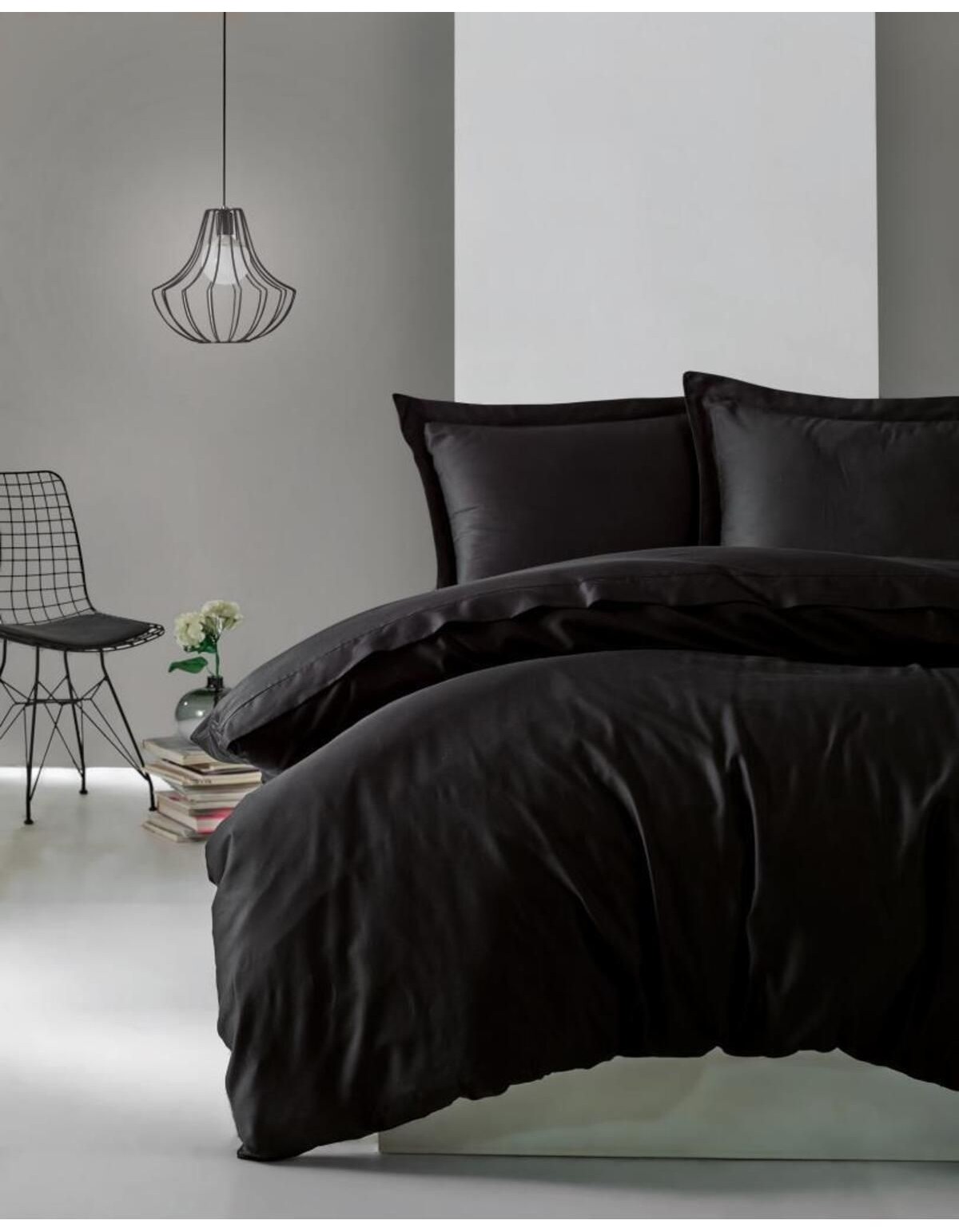 Cotton Box Elegant Saten Tek Kişilik Nevresim Takımı Siyah Cotton Box Elegant Saten Tek Kişilik Nevresim Takımı Siyah