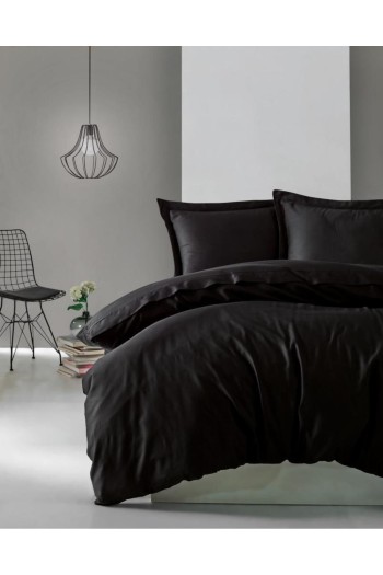 Cotton Box Elegant Saten Tek Kişilik Nevresim Takımı Siyah