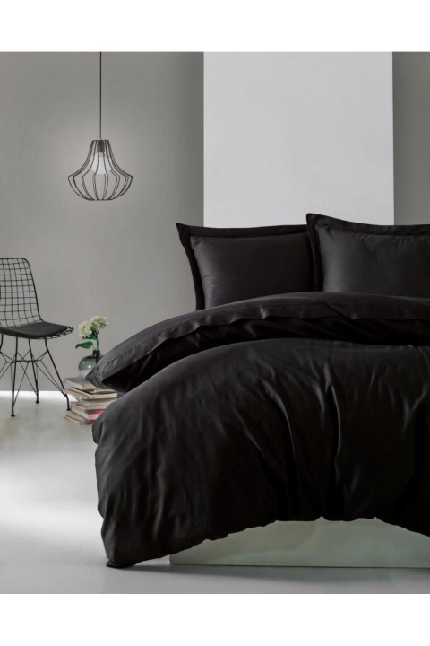 Cotton Box Elegant Saten Tek Kişilik Nevresim Takımı Siyah