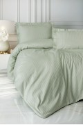 Cotton Box Elegant Stripe Çift Kişilik Nevresim Takımı Saten Adaçayı