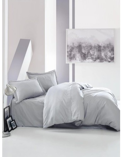 Cotton Box Elegant Stripe Çift Kişilik Nevresim Takımı Saten Gri Cotton Box Elegant Stripe Çift Kişilik Nevresim Takımı Saten Gri