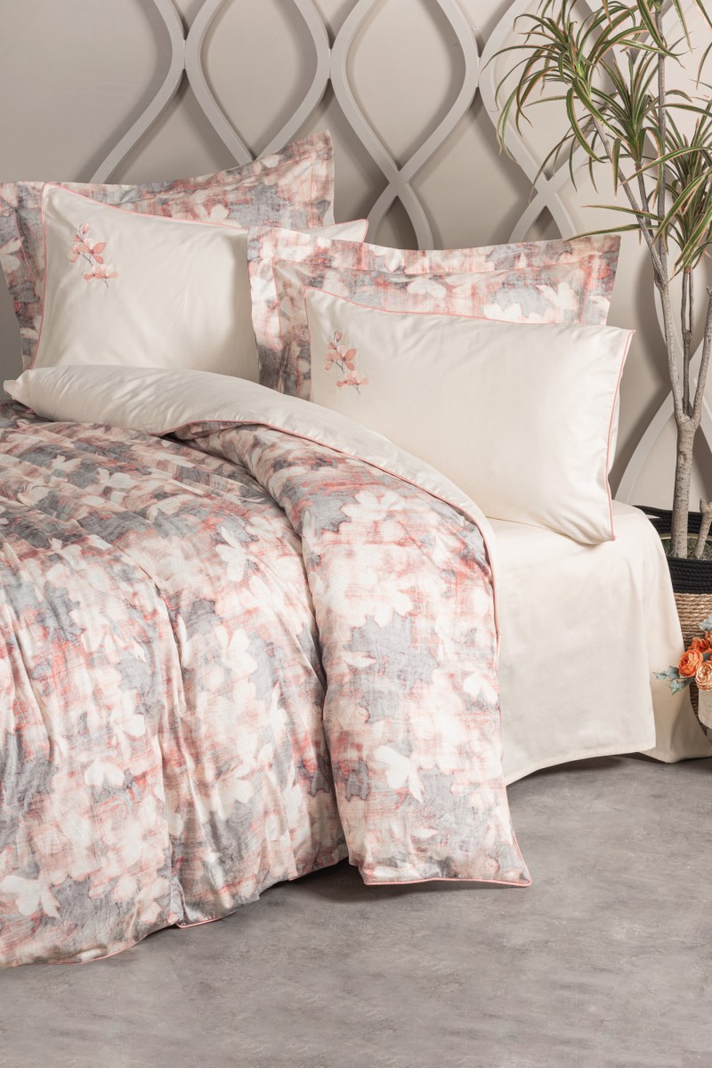 Cotton Box Elite Saten Çift Kişilik Nevresim Takımı Layana Pembe