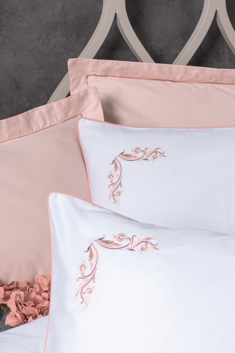 Cotton Box Elite Saten Çift Kişilik Nevresim Takımı Melinda Pembe detay görseli