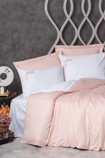 Cotton Box Elite Saten Çift Kişilik Nevresim Takımı Melinda Pembe