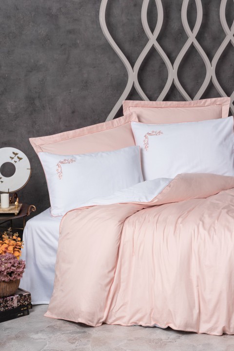Cotton Box Elite Saten Çift Kişilik Nevresim Takımı Melinda Pembe