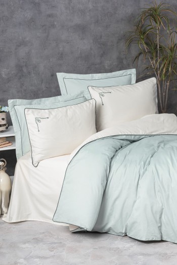 Cotton Box Elite Saten Çift Kişilik Nevresim Takımı Vanko Mint