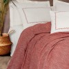 Cotton Box Embrova Çift Kişilik Pike Takımı Şönil Loom Bordo