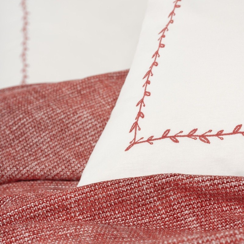 Cotton Box Embrova Çift Kişilik Pike Takımı Şönil Loom Bordo