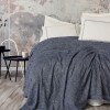 Cotton Box Embrova Çift Kişilik Pike Takımı Şönil Loom Lacivert