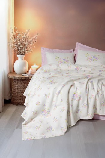Cotton Box Estiva Çift Kişilik Pike Takımı Petal Pembe