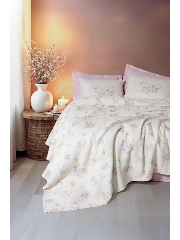 Cotton Box Estiva Çift Kişilik Pike Takımı Petal Pembe