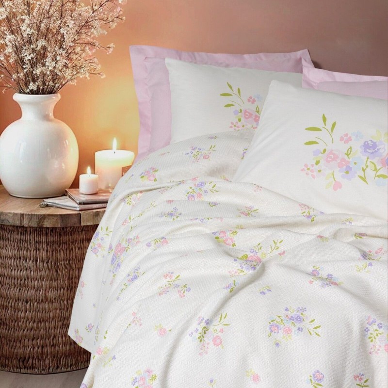 Cotton Box Estiva Çift Kişilik Pike Takımı Petal Pembe
