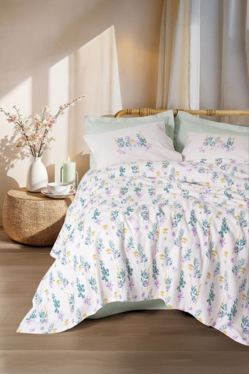 Cotton Box Estiva Çift Kişilik Pike Takımı Twig Mint
