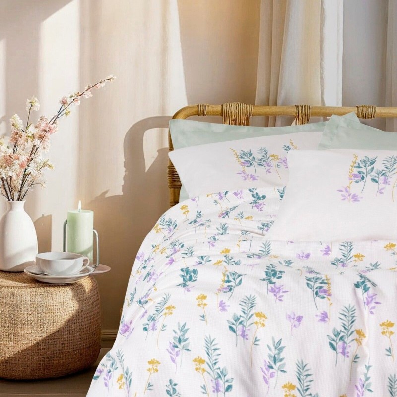 Cotton Box Estiva Çift Kişilik Pike Takımı Twig Mint