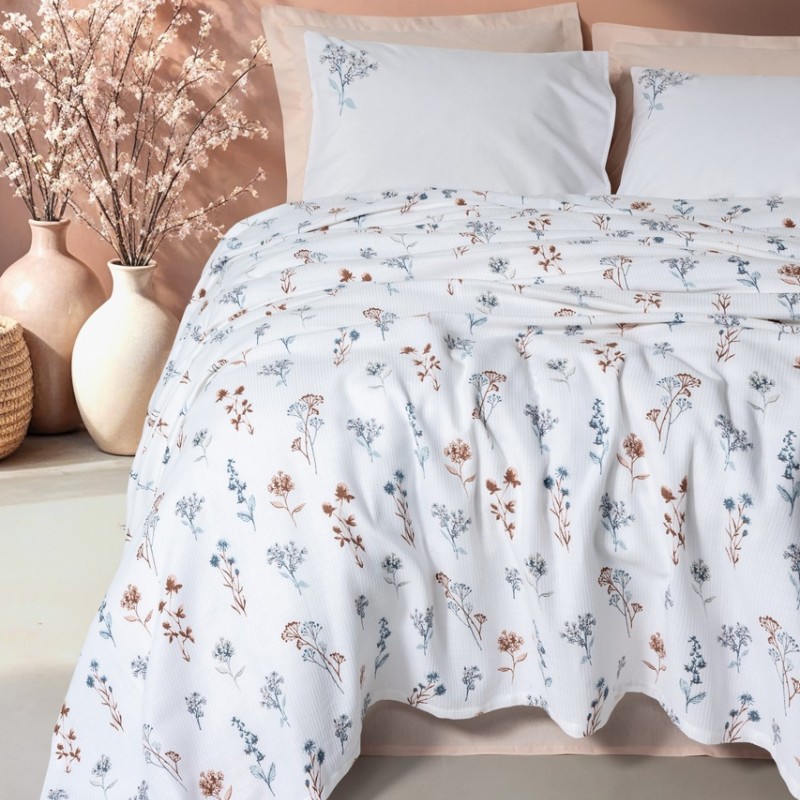 Cotton Box Estiva Tek Kişilik Pike Takımı Briar Somon