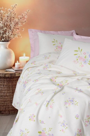 Cotton Box Estiva Tek Kişilik Pike Takımı Petal Pembe