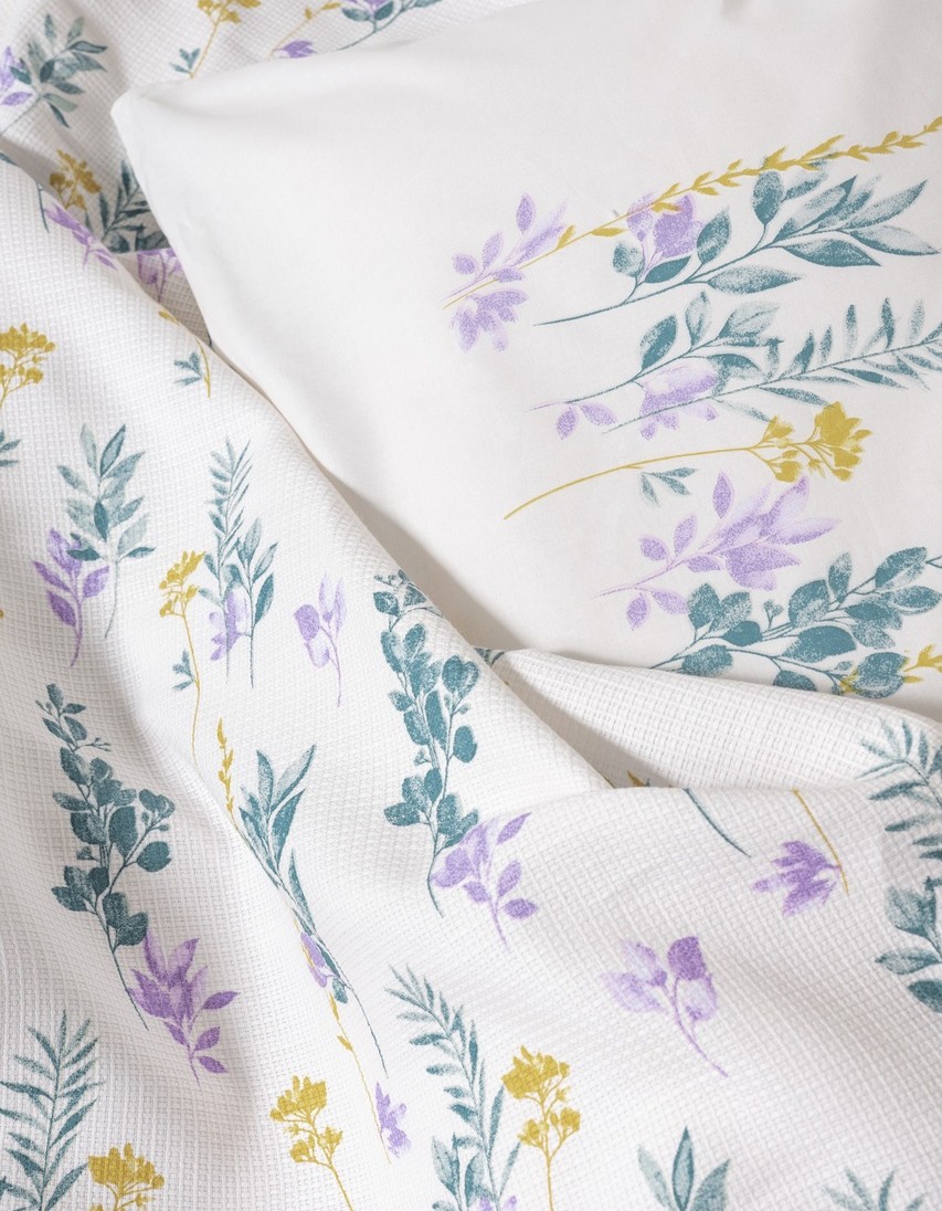 Cotton Box Estiva Tek Kişilik Pike Takımı Twig Mint