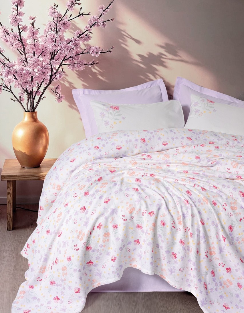 Cotton Box Estiva Tek Kişilik Pike Takımı Winsome Lila