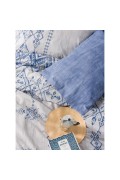 Cotton Box Ethnic Ranforce Çift Kişilik Nevresim Takimi Cleo Mavi görseli 2