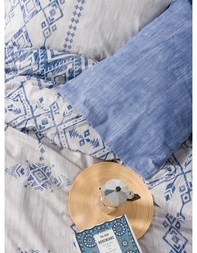 Cotton Box Ethnic Ranforce Çift Kişilik Nevresim Takimi Cleo Mavi Cotton Box Ethnic Ranforce Çift Kişilik Nevresim Takimi Cleo Mavi