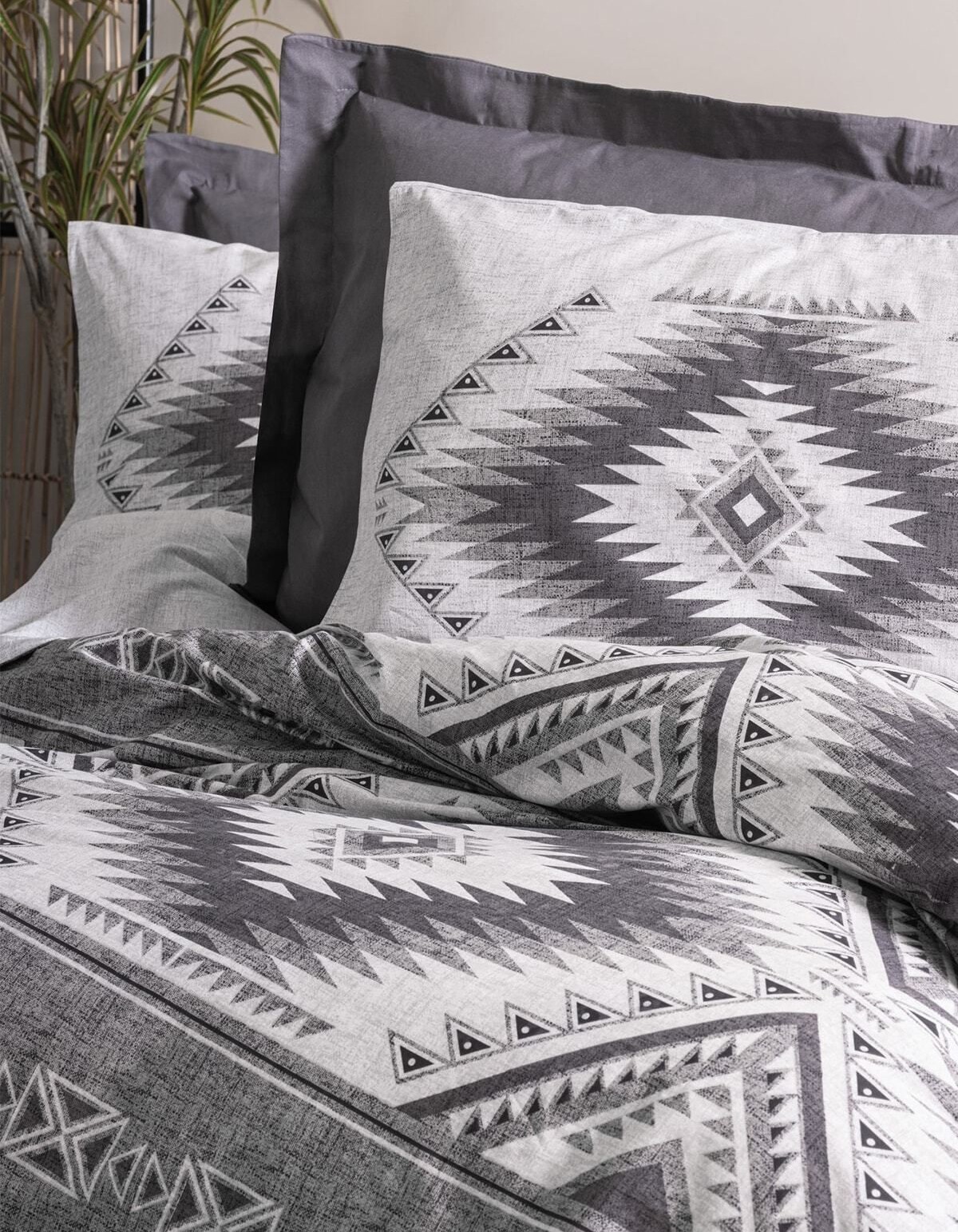 Cotton Box Ethnic Ranforce Çift Kişilik Nevresim Takimi Delos Antrasit Cotton Box Ethnic Ranforce Çift Kişilik Nevresim Takimi Delos Antrasit