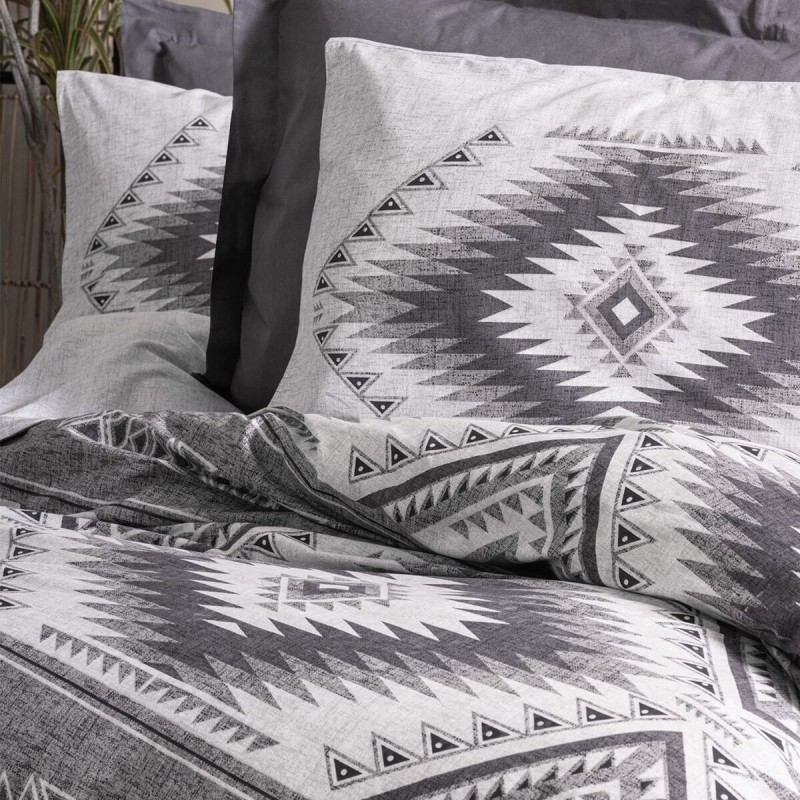 Cotton Box Ethnic Çift Kişilik Nevresim Takimi Delos Antrasit Cotton Box Ethnic Çift Kişilik Nevresim Takimi Delos Antrasit