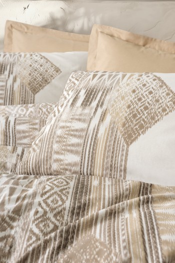 Cotton Box Ethnic Ranforce Çift Kişilik Nevresim Takimi Amara Karamel