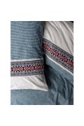 Cotton Box Folk Ark Çift Kişilik Nevresim Takımı Polku Gri görseli 2