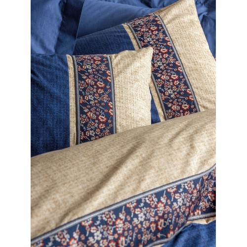 Cotton Box Folk Ark Çift Kişilik Nevresim Takımı Rayen Lacivert