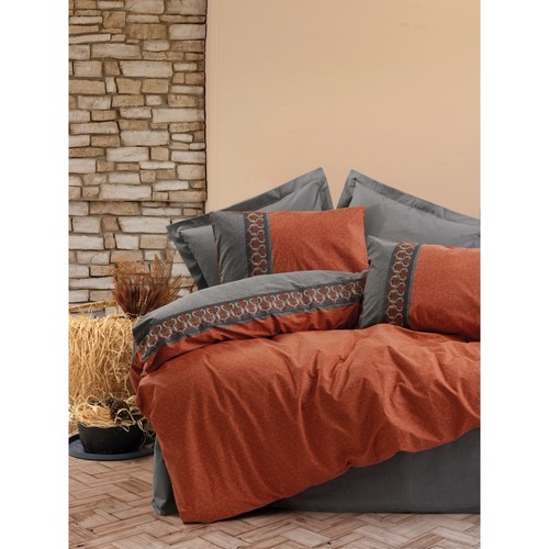 Cotton Box Folk Ark Çift Kişilik Nevresim Takımı Tamaya Kiremit Cotton Box Folk Ark Çift Kişilik Nevresim Takımı Tamaya Kiremit