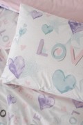 Cotton Box Genç Odası Tek Kişilik Lastikli Çarşaflı Nevresim Takımı Lovella Pembe görseli 3