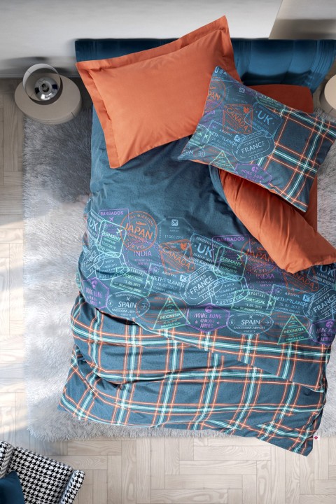 Cotton Box Genç Odası Tek Kişilik Nevresim Takımı Pleds Tarçın
