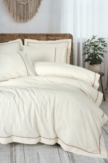 Cotton Box inborn Banded Çift Kişilik Nevresim Takımı Kahve