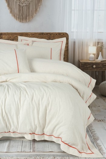 Cotton Box inborn Banded Çift Kişilik Nevresim Takımı Turuncu