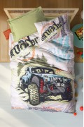 Cotton Box Junior Tek Kişilik Lastikli Çarşaflı Nevresim Takımı Adventure Yeşil