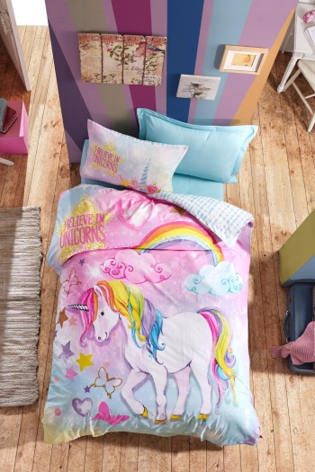 Cotton Box Junior Tek Kişilik Lastikli Çarşaflı Nevresim Takımı Dream Mint