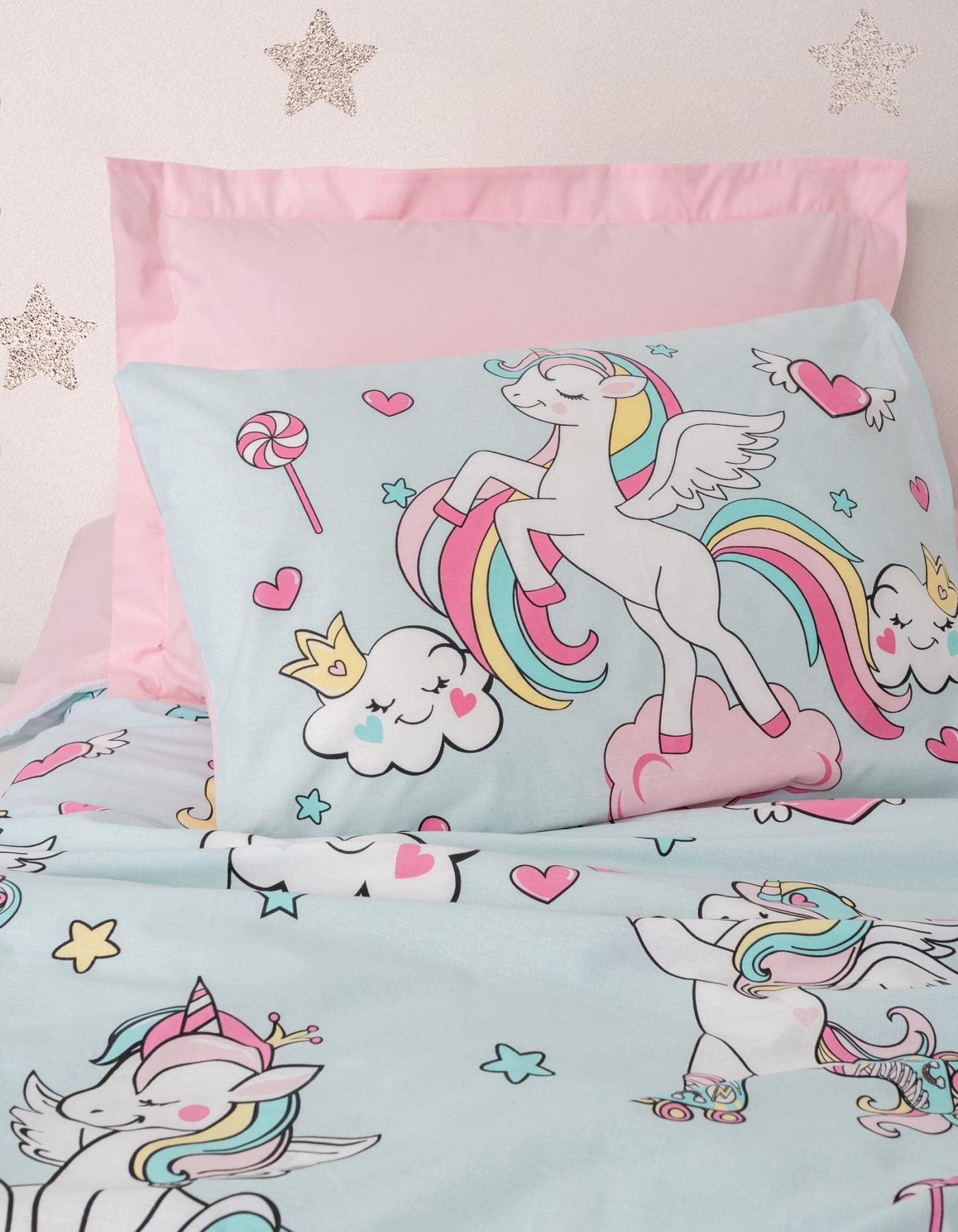 Cotton Box Junior Tek Kişilik Lastikli Çarşaflı Nevresim Takımı Twinka Pembe