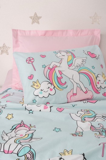 Cotton Box Junior Tek Kişilik Lastikli Çarşaflı Nevresim Takımı Twinka Pembe