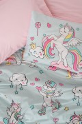 Cotton Box Junior Tek Kişilik Lastikli Çarşaflı Nevresim Takımı Twinka Pembe görseli 3