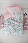 Cotton Box Junior Tek Kişilik Lastikli Çarşaflı Nevresim Takımı Twinka Pembe