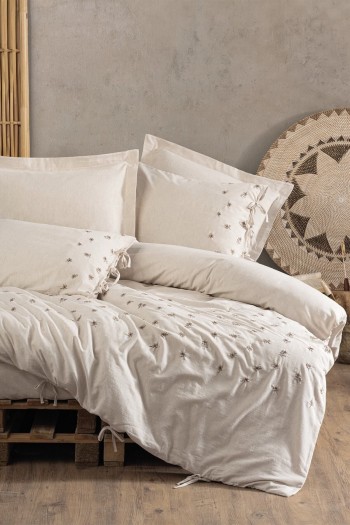 Cotton Box Keten Çift Kişilik Nevresim Takımı Arie