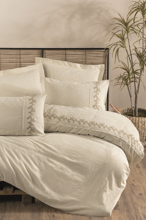 Cotton Box Keten Çift Kişilik Nevresim Takımı Darian