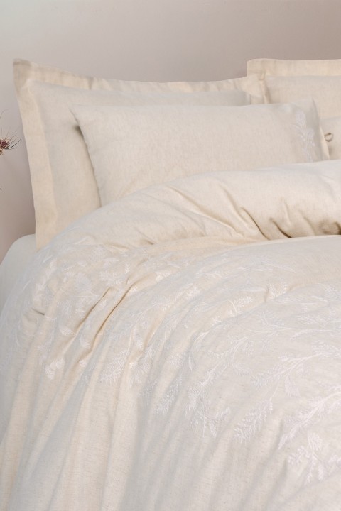 Cotton Box Keten Çift Kişilik Nevresim Takımı Kivora
