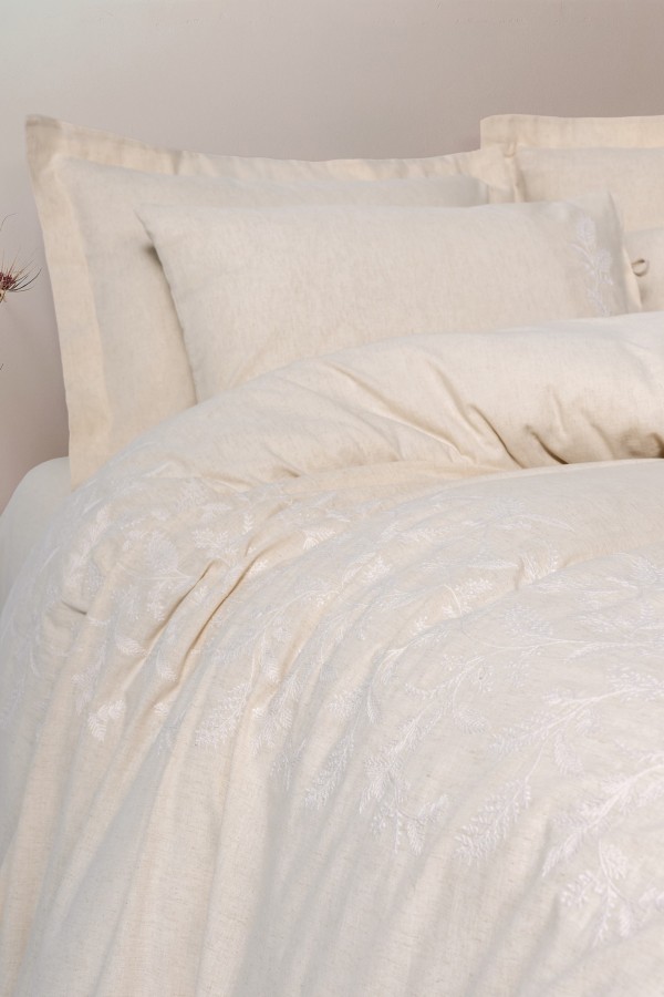 Cotton Box Keten Çift Kişilik Nevresim Takımı Kivora