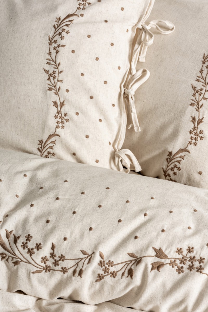Cotton Box Keten Çift Kişilik Nevresim Takımı Pelias detay görseli