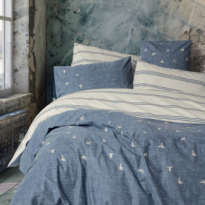 Cotton Box Klein Nakışlı Çift Kişilik Nevresim Takımı Ceria Lacivert Cotton Box Klein Nakışlı Çift Kişilik Nevresim Takımı Ceria Lacivert