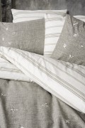 Cotton Box Klein Nakışlı Çift Kişilik Nevresim Takımı Moke Kahve görseli 2