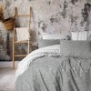 Cotton Box Klein Nakışlı Çift Kişilik Nevresim Takımı Patara Gri Cotton Box Klein Nakışlı Çift Kişilik Nevresim Takımı Patara Gri